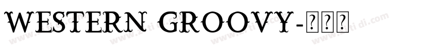 Western Groovy字体转换